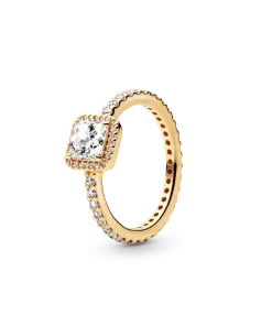 FINAL SALE - Square Sparkle Halo Ring