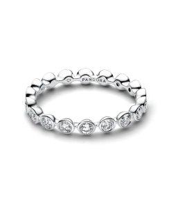 Alternative view of Pandora Era Lab-Grown Diamonds 14k White Gold Eternity Ring