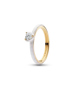 White Chakra Heart Ring