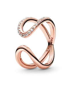 Alternative view of Lots of Love and Sparkle Stacking Ring Set