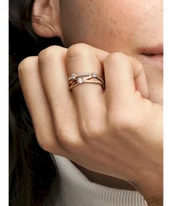 Alternative view of FINAL SALE - Sparkling Triple Band Ring