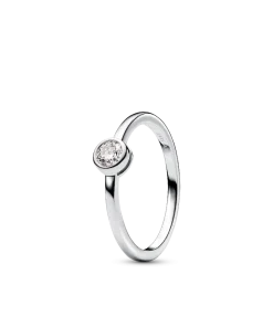 Pandora Era Bezel Sterling Silver Lab-grown Diamond Ring