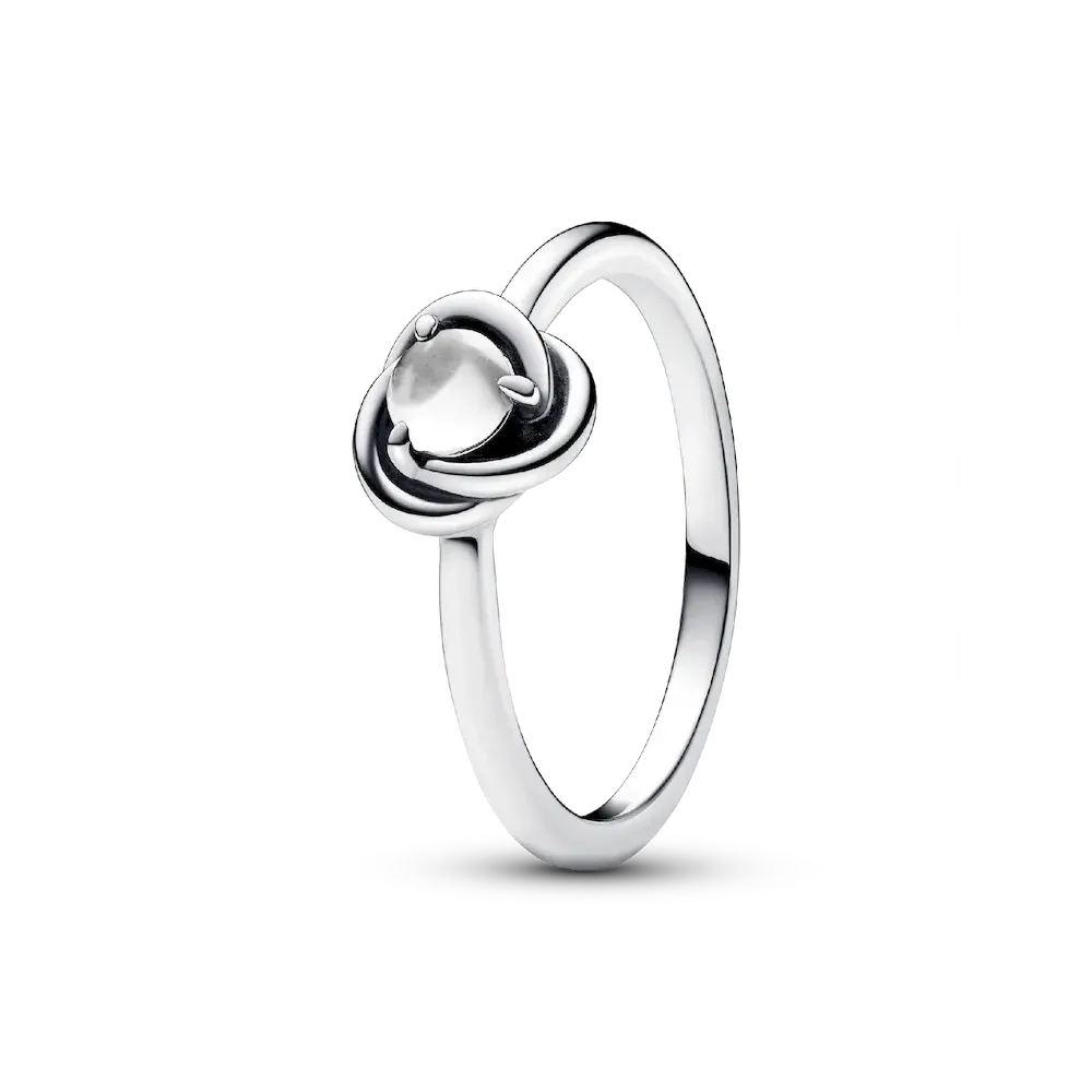 April Birthstone Eternity Circle Ring