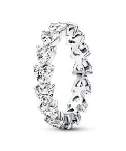 Band of Clear Hearts Ring