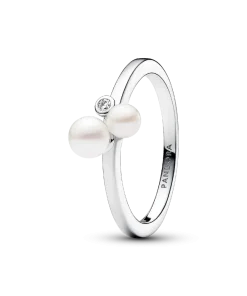 Duo Treated Freshwater Cultured Pearls Ring