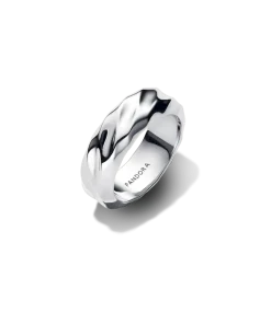 Alternative view of Two-Tone Ripple Effect Ring Set