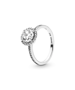 Alternative view of True Elegance Round Halo Ring Set