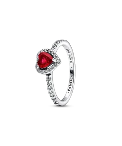 Elevated Red Heart Ring