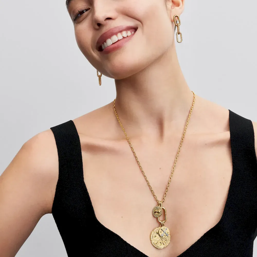 Cupid Medallion Charm Necklace Set - Image 6