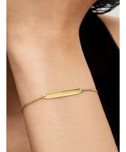 Alternative view of Engravable Bar Chain Bracelet