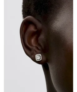 Alternative view of Square Halo Stud Earrings