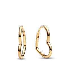 Asymmetrical Heart Hoop Earrings