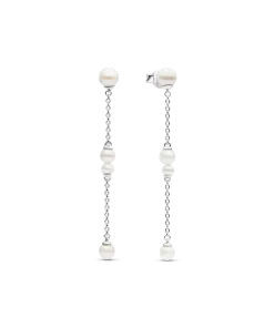Treated Freshwater Cultured Pearl Drop Earrings