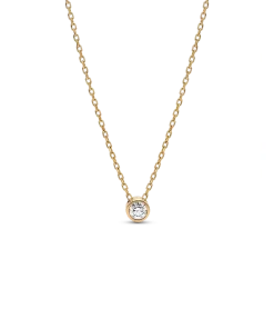 Pandora Era Bezel 14k Gold Lab-grown Diamond Pendant Necklace