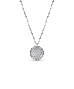 FINAL SALE - Pandora Timeless Pavé Round Pendant Necklace