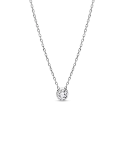Pandora Era Bezel Sterling Silver Lab-grown Diamond Pendant Necklace