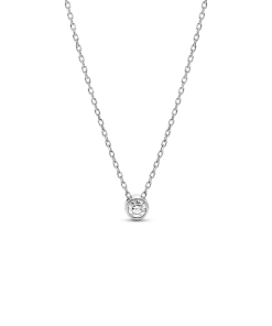 Pandora Era Bezel Sterling Silver Lab-grown Diamond Pendant Necklace