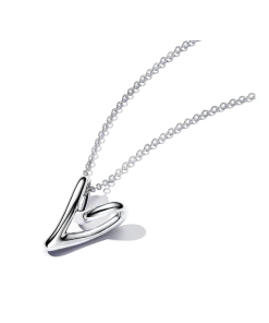 Organically Shaped Heart Pendant Necklace