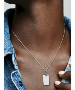 Alternative view of Engravable Rectangle Tag Pendant