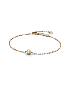 Pandora Era Bezel 14k Gold Lab-grown Diamond Chain Bracelet