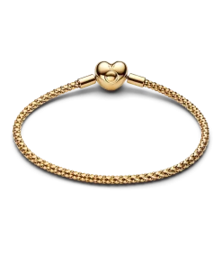 Alternative view of Heart Clasp Studded Chain Bracelet