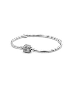 Pandora Moments Sparkling Pavé Clasp Snake Chain Bracelet