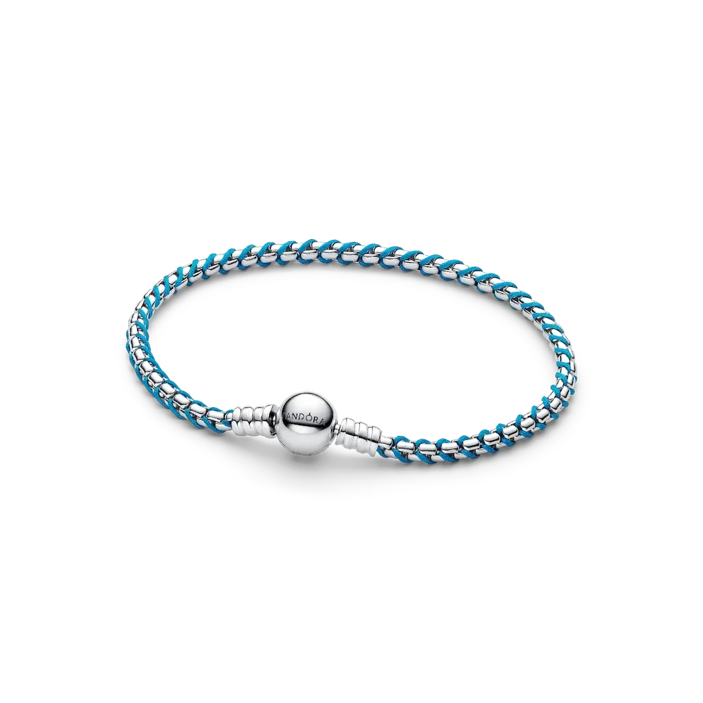 Blue Cord Snake Chain Bracelet