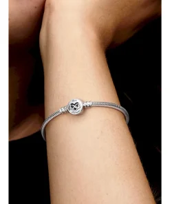 Alternative view of FINAL SALE - Pandora Moments Heart Infinity Clasp Snake Chain Bracelet