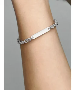 Alternative view of Engravable Bar Link Bracelet