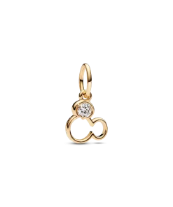 Disney Mickey Mouse Silhouette Lab-Grown Diamond Dangle Charm