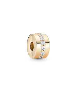 Clear Sparkling Row Clip Charm