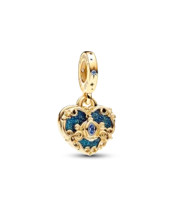 Disney Cinderella's Carriage & Heart Double Dangle Charm