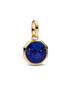 Blue Engravable Mini Medallion Charm