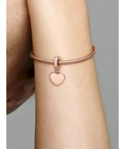 Alternative view of Engravable Heart Tag Dangle Charm