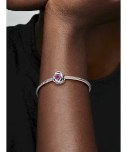 Alternative view of October Pink Eternity Circle Charm