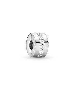 Clear Sparkling Row Clip Charm