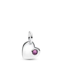 Alternative view of February Birthstone Heart Pendant Necklace