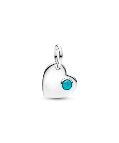 Alternative view of December Birthstone Heart Pendant Necklace