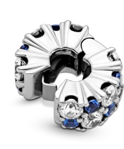 Alternative view of Clear & Blue Sparkling Clip Charm