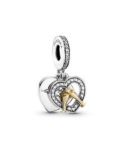 Two-tone Happy Anniversary Dangle Charm