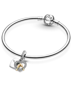 Alternative view of Two-tone Happy Anniversary Dangle Charm