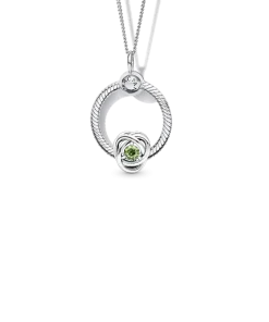August Birthstone Eternity Circle O Pendant Set