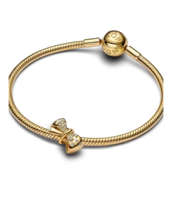 Gold Sparkling Bow Bracelet Set