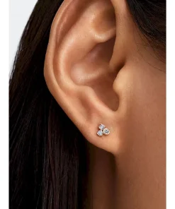 Alternative view of Pandora Era Lab-Grown Diamond Cluster Stud Earrings