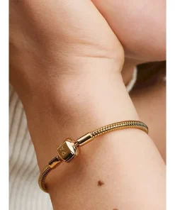 Alternative view of Barrel Clasp Snake Chain Bracelet
