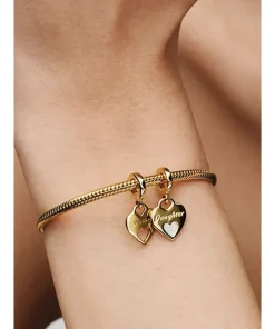 Alternative view of Double Heart Split Dangle Charm