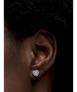 Alternative view of Elevated Heart Stud Earrings